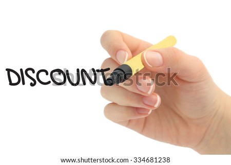 Representation of the word discounts