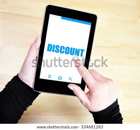 Representation of the word discounts