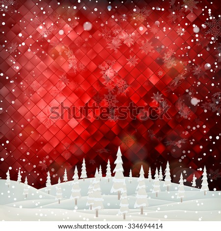 Merry Christmas Landscape. EPS 10 vector file included