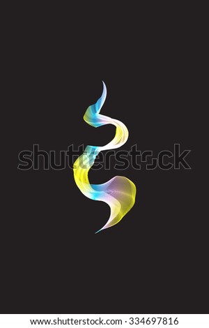 Abstract wave background. color smoke line.