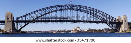 Panoramic of Sydney Harbour Bridge