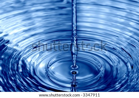 Macro of a water stream creating ripples and a nice reflection - shallow DOF