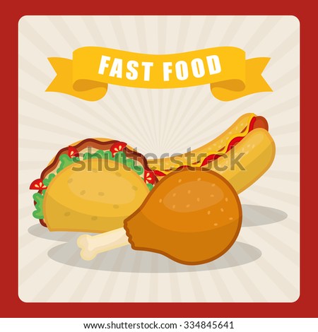 Fast food icon design, vector illustration graphic.