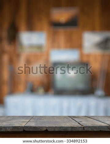 old vintage wooden table in the living room