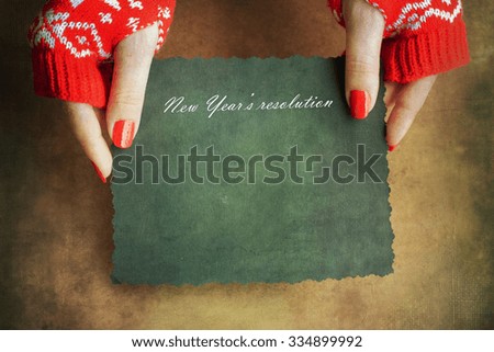 Christmas letter in woman hands