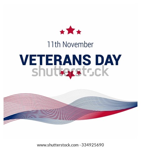 blue and red lines pattern. Happy Veterans Day. November 11th, United state of America, U.S.A veterans day design. Beautiful USA flag Composition. veterans Day poster design