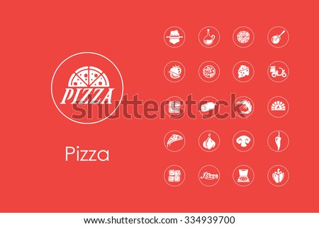 It is a set of pizza simple web icons