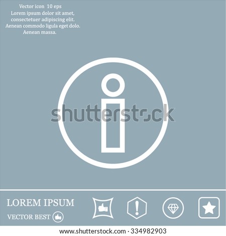 Information sign icon, vector illustration. Flat design style