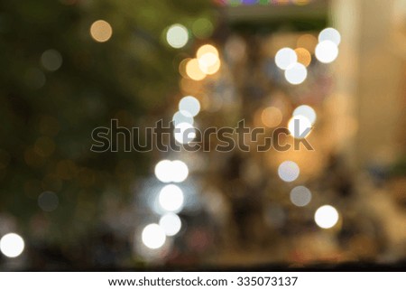 bokeh background with night lighting in town. out of focus