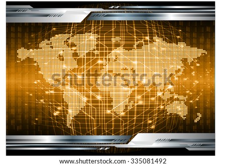 dark orange Light Abstract Technology background for computer graphic website internet business. circuit. illustration. digital. infographics. binary code. www. vector. motion move. World map, Global