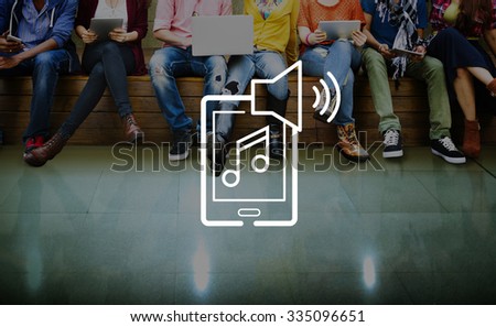 Music Listening Playing Media Technology Concept