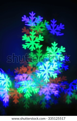 Festive Christmas Background - bokeh of snow flake