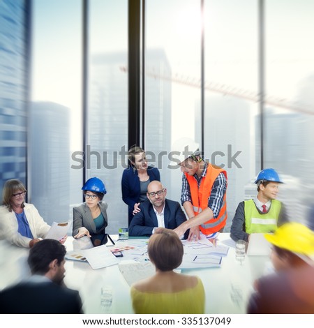 Business People Meeting Architect Engineer Corporate Concept