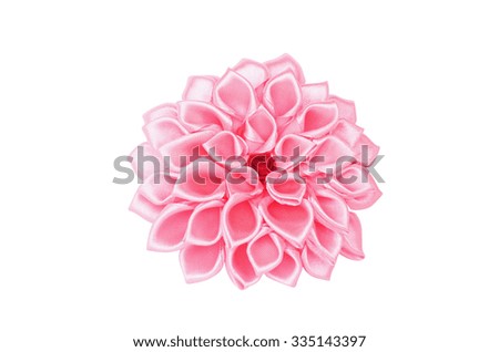 Artificial handmade flower, isolated on white background