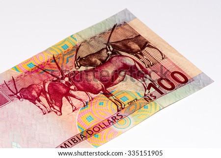 100 Namibian dollars bank note of Namibia. Namibian dollars is the national currency of Namibia