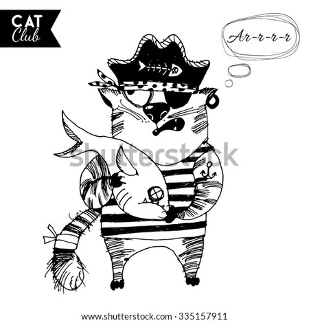 cat character. Pirate