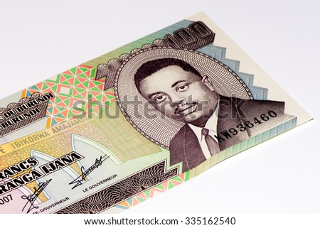 100 Burundian francs. Burundian franc is the national currency of Republic Burundi