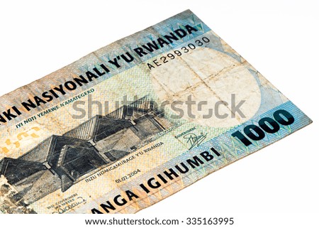 1000 Rwandan francs of Rwanda. Rwandan francs is the national currency of Rwanda