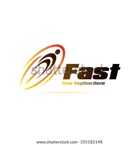 Fast Men Icon Logo Element
