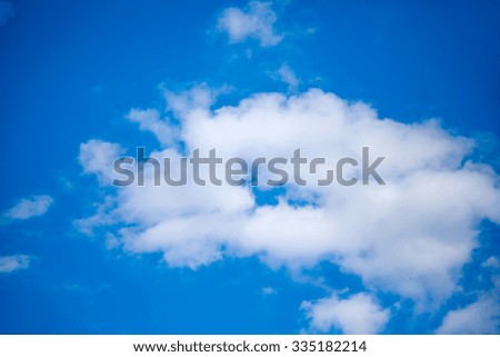 Clouds in the blue sky, background