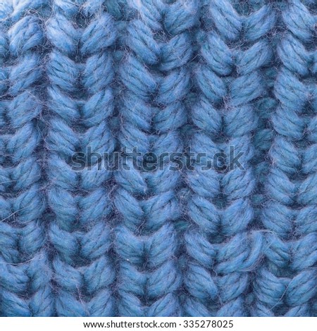 blue  knitted fabric texture background