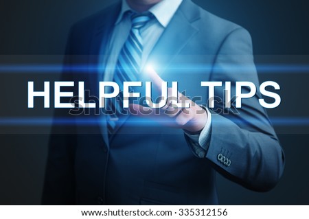 business, technology and internet concept - businessman pressing helpful tips button on virtual screens