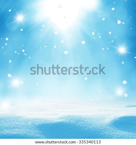 Winter christmas background  with falling snow 