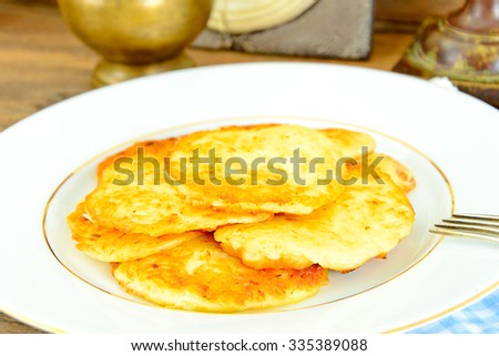 Fried Potato Pancakes. Belarusian and German Cuisine. Stodio Photo