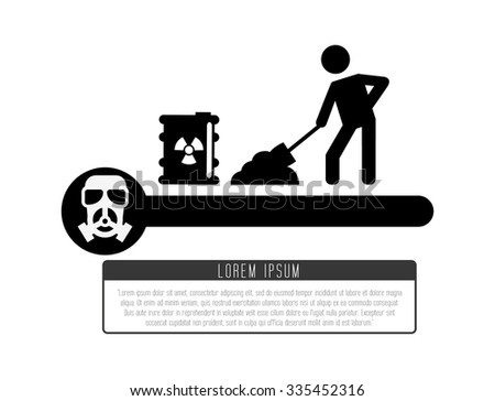 pollution infographics design, vector illustration eps10 graphic 