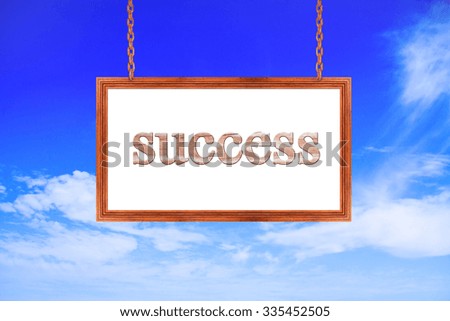 Signs hung with success message