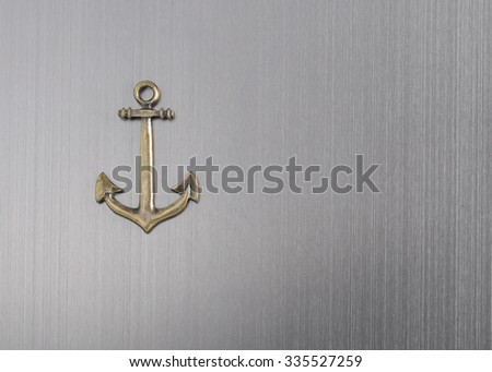 steel anchor on the surface silver
