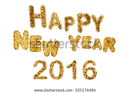 (With clipping path) HAPPY NEW YEAR FONT PICTURE for graphics designed work