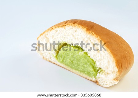 bread rolls bun on white background