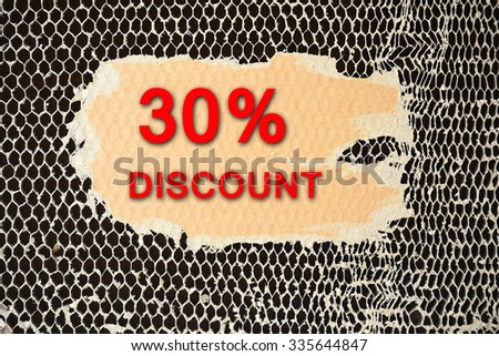 30% DISCOUNT on torn paper