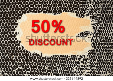 50% DISCOUNT on torn paper