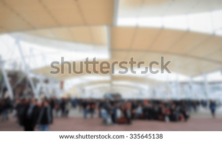 People crowd background. Intentionally blurred post production.