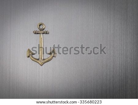 steel anchor on the surface silver
