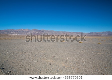 View of the desert in Death Valley, California.
