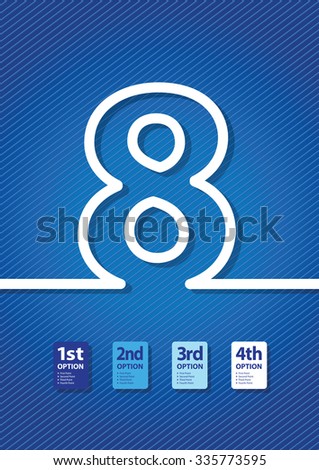 a blue number background