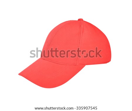  Cap red color isolated on white background. This has clipping path.
