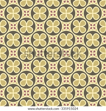 Abstract Seamless geometric floral pattern. vector illustration