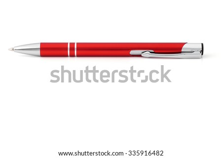 Ballpoint pen on a white background.