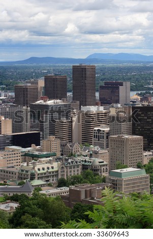 An image of Montreal, Quebec, taken from Mont Royal.