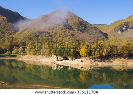 Photo of Turano lake in lazio.