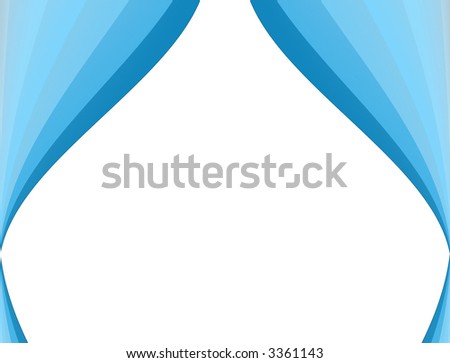 Distorted blue stripe pattern giving the effect of open curtains