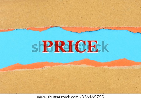 PRICE on a torn paper