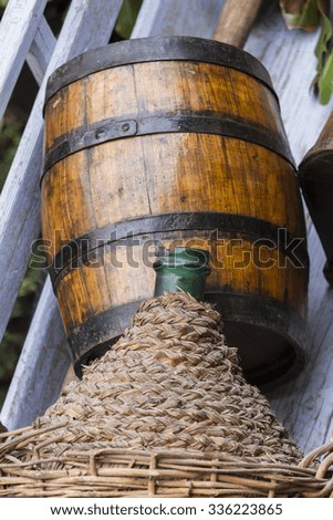 old wine barrel