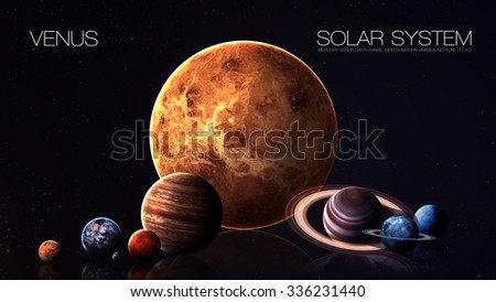 Venus - 5K resolution Infographic presents one of the solar system planet. This image elements furnished by NASA.