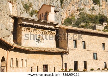 Photo of the famous monastery of Subiaco in Lazio.