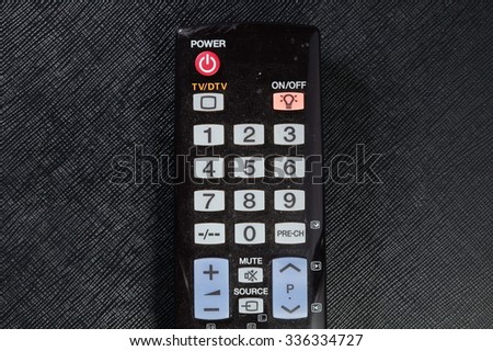The old and dirty tv remote control represent the appliance and technology concept related idea.